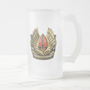USASOC DUI FROSTED GLASS BEER MUG