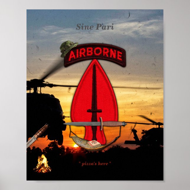 USASOC Special Ops lrrps lrrp recon Poster (Front)