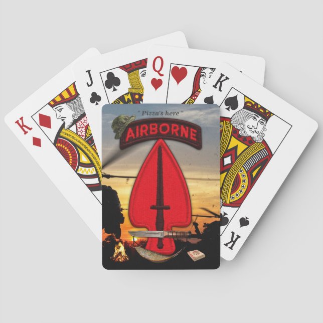 USASOC Special Ops Patch LRRP Recon Playing Cards (Back)