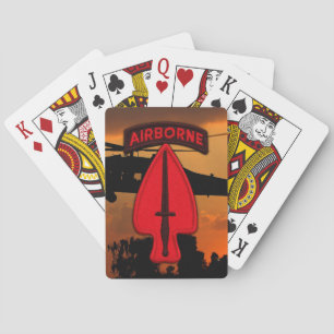USASOC Special Ops Patch Veterans Playing Cards