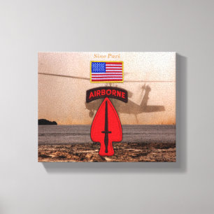 USASOC Special Ops veterans vets patch Canvas Print