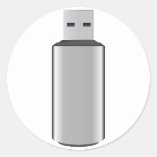 USB drive Classic Round Sticker
