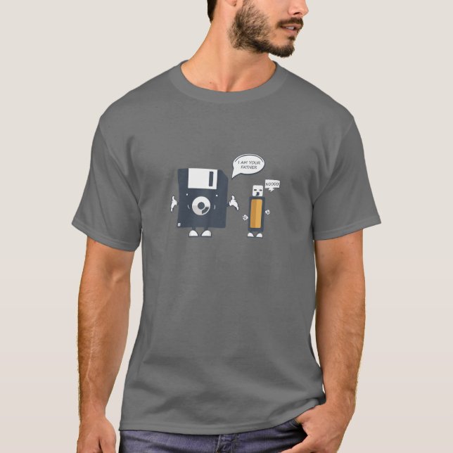 USB Floppy Disc I Am Your Father T |Funny Nerd Gee T-Shirt (Front)