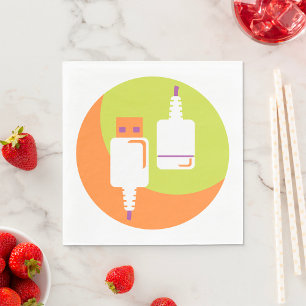 USB Plug Icon Napkin