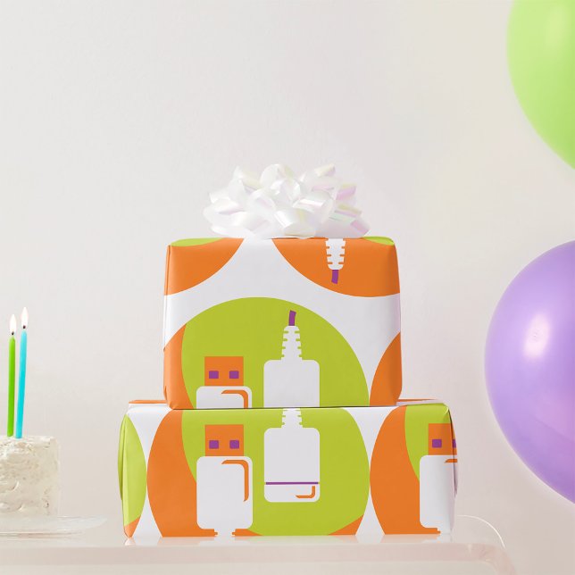 USB Plug Icon Wrapping Paper (Creator Uploaded)