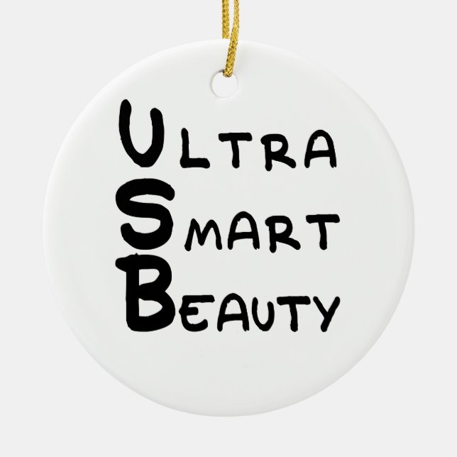 USB - Ultra Smart Beauty Ceramic Tree Decoration (Front)