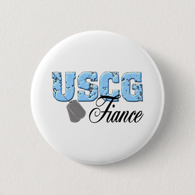 uscg99fiance2 6 cm round badge (Front)