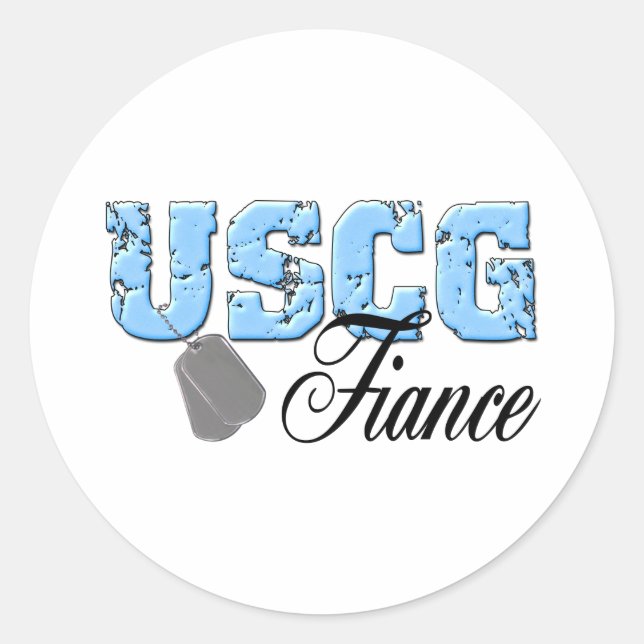 uscg99fiance2 classic round sticker (Front)