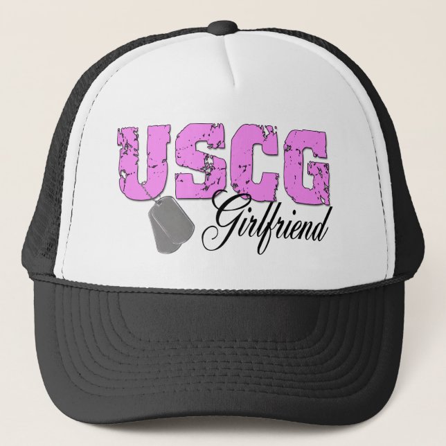 uscg99girlfriend2 trucker hat (Front)