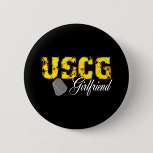 uscg99girlfriendblk 6 cm round badge
