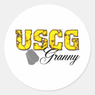 uscg99granny classic round sticker