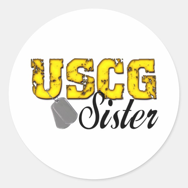 uscg99sister classic round sticker (Front)