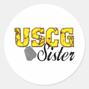 uscg99sister classic round sticker