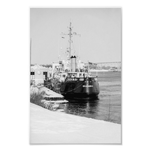 USCG cutter Bramble docked at Port Huron Michigan Photo Print (Front)