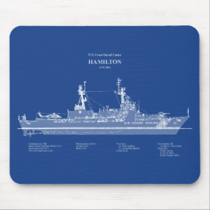 USCG Cutter Hamilton whec-715 - ABD Mouse Mat