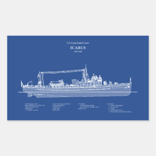 USCG Cutter Icarus wpc-110 - ABD Rectangular Sticker