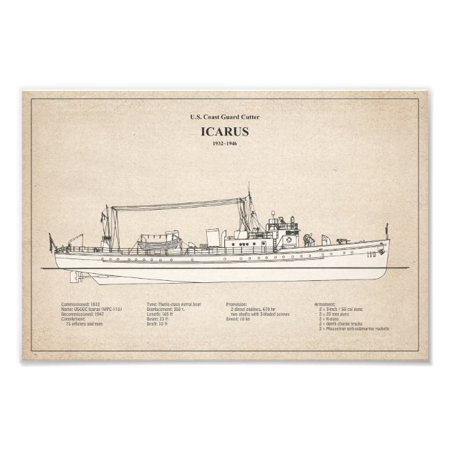 USCG Cutter Icarus wpc-110 - SBD Photo Print (Front)