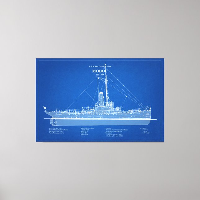 USCG Cutter Modoc wpg-46 - ABD Canvas Print (Front)