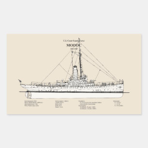 USCG Cutter Modoc wpg-46 - SBD Rectangular Sticker