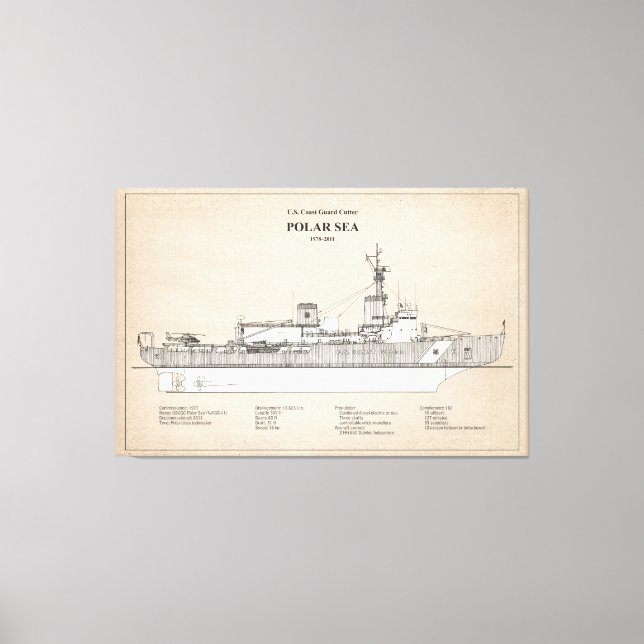 USCG Cutter Polar Sea wagb-11 - SBD Canvas Print (Front)