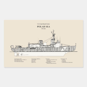 USCG Cutter Polar Sea wagb-11 - SBD Rectangular Sticker