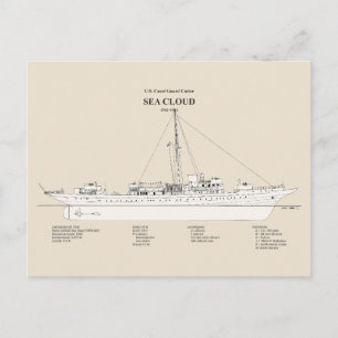 USCG Cutter Sea Cloud wpg-284 - SBD Postcard