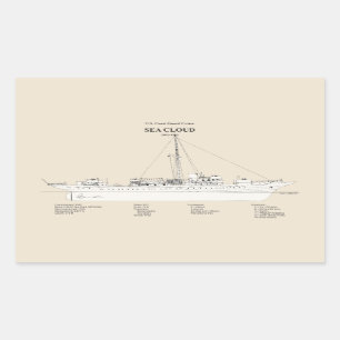 USCG Cutter Sea Cloud wpg-284 - SBD Rectangular Sticker