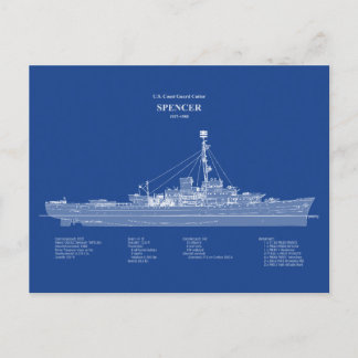 USCG Cutter Spencer wpg-36 - ABD Postcard