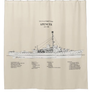 USCG Cutter Spencer wpg-36 - SBD Shower Curtain