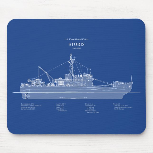 USCG Cutter Storis wmec-38 – ABD Mouse Mat (Front)