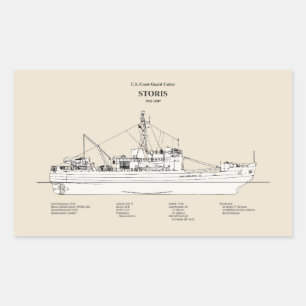 USCG Cutter Storis wmec-38 - SBD Rectangular Sticker