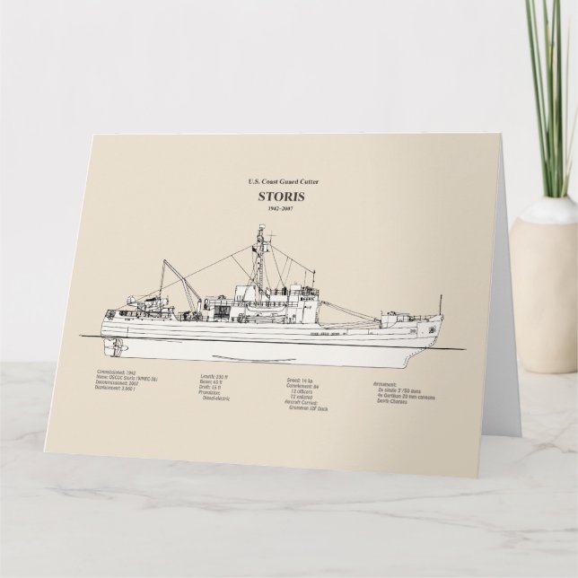 USCG Cutter Storis wmec-38 - SBD Thank You Card (Front)