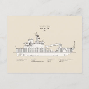 USCG Cutter Willow wlb-202 - SBD Postcard