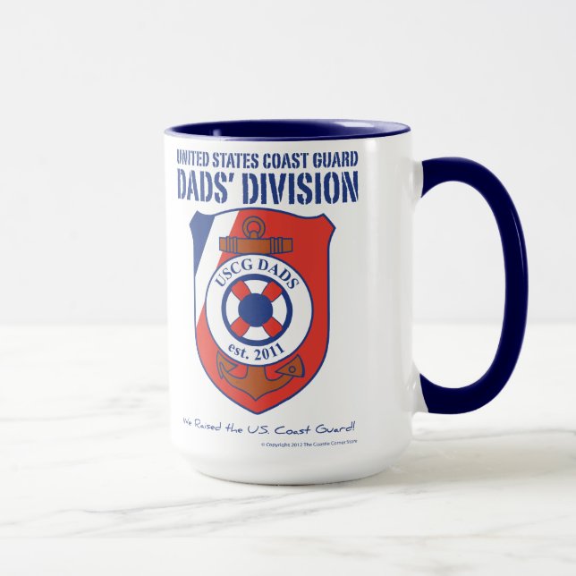USCG Dads' Division 15 oz Ringer Mug (Right)