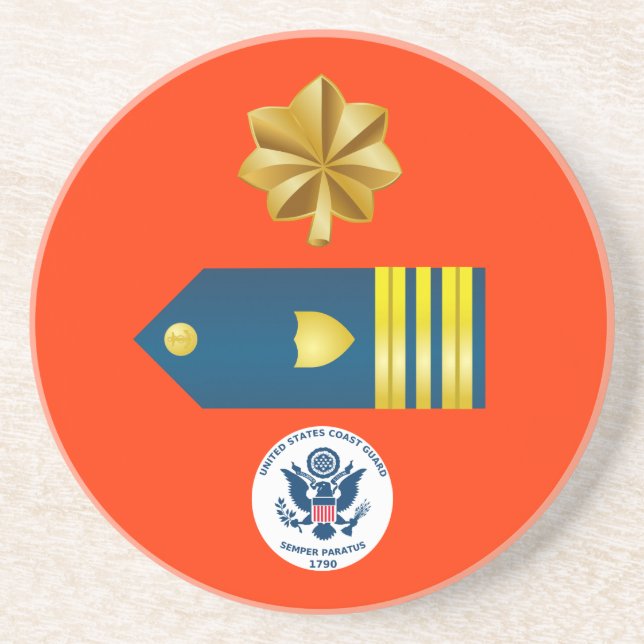 USCG Lieutenant Commander Coaster (Front)