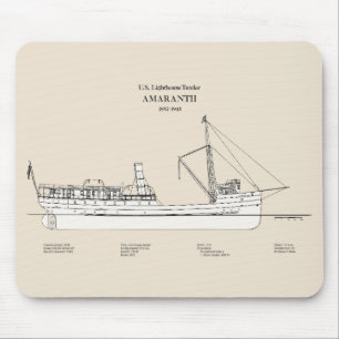 USCG Lighthouse Tender Amaranth - SBD Mouse Mat