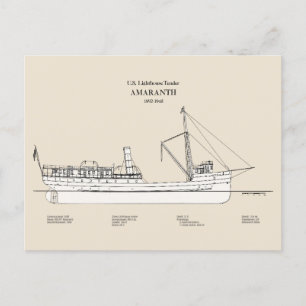 USCG Lighthouse Tender Amaranth - SBD Postcard