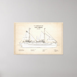 USCG Lighthouse Tender Columbine - SBD Canvas Print