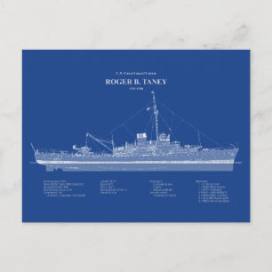 USCG Roger B. Taney whec-37 – ABD Postcard