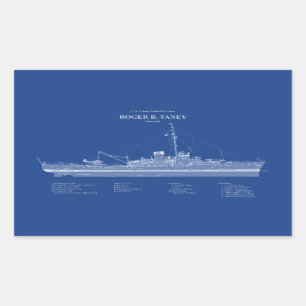USCG Roger B. Taney whec-37 – ABD Rectangular Sticker