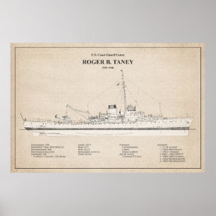 USCG Roger B. Taney whec-37 - SBD Poster