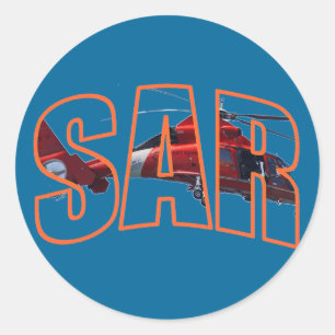 USCG  SAR CLASSIC ROUND STICKER