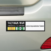 USCG SQUADRON THREE VIETNAM WAR VETERAN BUMPER STICKER (On Car)