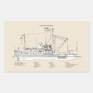 USCG Tender Fir wlm-212 - SBD Rectangular Sticker