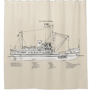 USCG Tender Fir wlm-212 - SBD Shower Curtain