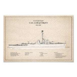 USCG USS Albuquerque PF-7 – SBD Photo Print