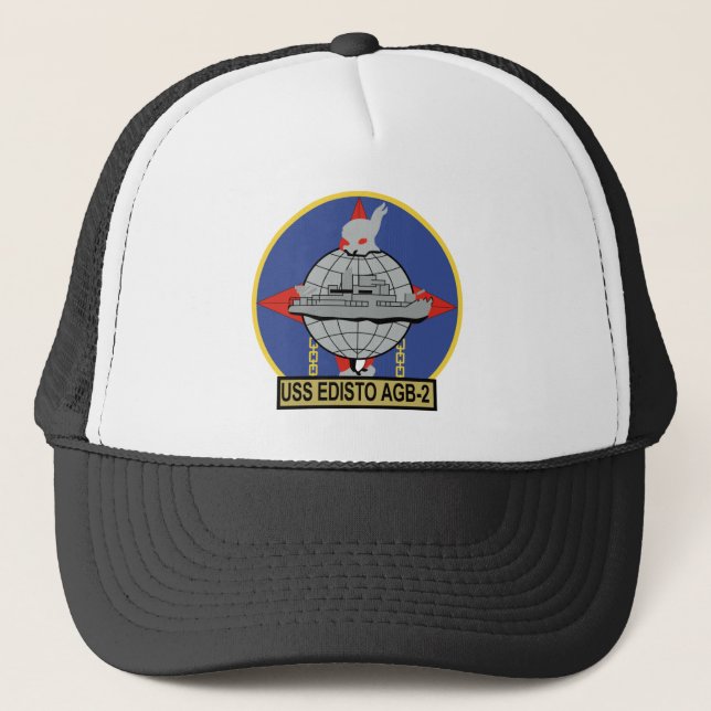 USCG USS EDISTO AGB-2 Wind class ICEBREAKER Milita Trucker Hat (Front)