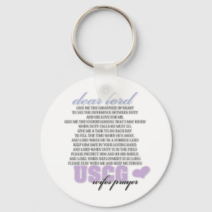 USCG Wife's Prayer Key Ring