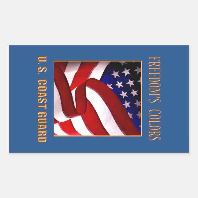 USCG Your Custom Rectangle Stickers (Front)
