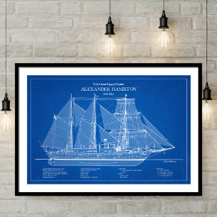 USCGC Alexander Hamilton wix-272 – ABD Poster